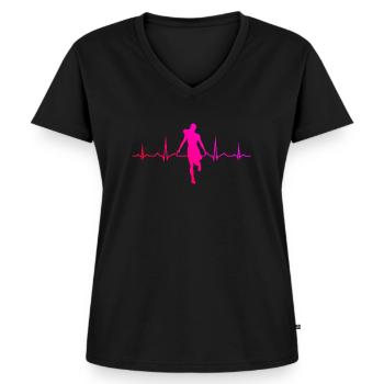 Shuffle Boy Ladies Dance Melbourne Shuffle - Women's Premium Organic V-neck T-shirt - black - Front - AI Model Female 172 light (172cm)
