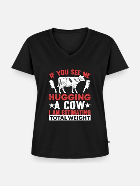 Butcher Butchery - Frauen Premium Bio T-Shirt mit V-Ausschnitt - Schwarz