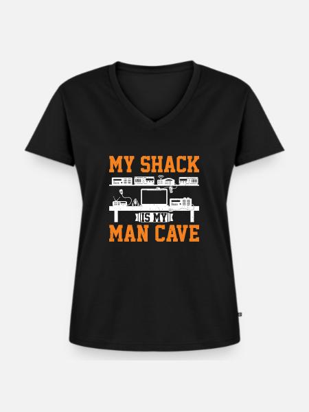 Ham Radio Operator - Frauen Premium Bio T-Shirt mit V-Ausschnitt - Schwarz