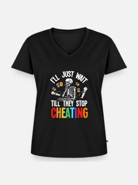 Trivia Night Host - Frauen Premium Bio T-Shirt mit V-Ausschnitt - Schwarz