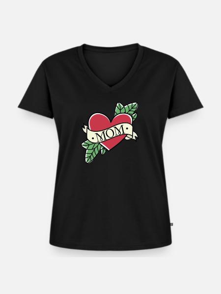Beste Mama - Frauen Premium Bio T-Shirt mit V-Ausschnitt - Schwarz