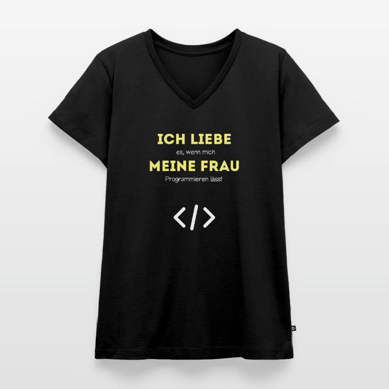 Programmierer lustiger Spruch Java Programmieren Frauen Premium Bio T-Shirt mit V-Ausschnitt