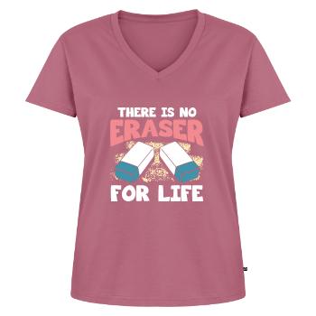 Cadeau de costume de gomme - T-shirt encolure en V Premium bio Femme - mauve - Devant - AI Model Female 172 dark (172cm)