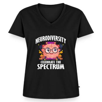 Autismus Autism Geschenk - Frauen Premium Bio T-Shirt mit V-Ausschnitt - Schwarz - Vorne - AI Model Female 172 light (172cm)