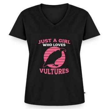 Vulture - Women's Premium Organic V-neck T-shirt - black - Front - AI Model Female 172 light (172cm)