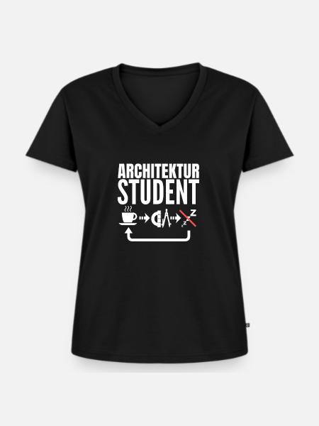 Architektur Student Geschenk - Frauen Premium Bio T-Shirt mit V-Ausschnitt - Schwarz