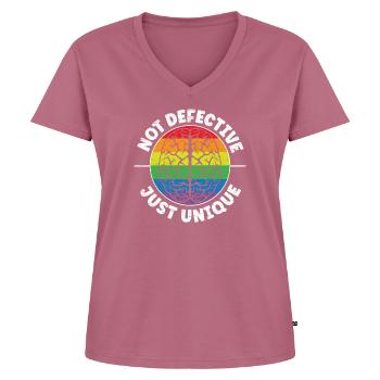 Not Defective Just Unique Neurodiversity ADHD ASD - Women's Premium Organic V-neck T-shirt - mauve - Front - AI Model Female 172 dark (172cm)