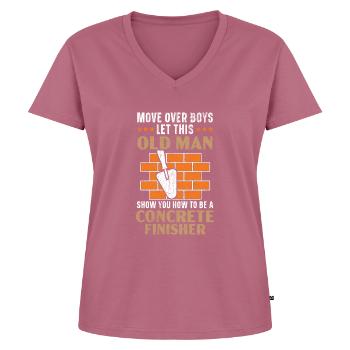 Brickie Bricks Construction Worker Bricklayer - Women's Premium Organic V-neck T-shirt - mauve - Front - AI Model Female 172 dark (172cm)