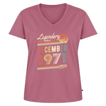 Légendaire depuis décembre 1971 Edition Limitée - T-shirt encolure en V Premium bio Femme - mauve - Devant - AI Model Female 172 dark (172cm)