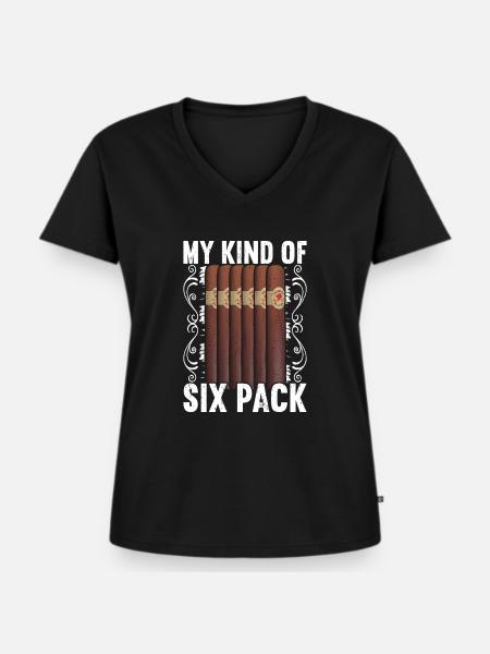 Zigarren Zigarren - Frauen Premium Bio T-Shirt mit V-Ausschnitt - Schwarz
