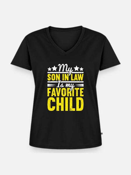 Schwiegersohn - Frauen Premium Bio T-Shirt mit V-Ausschnitt - Schwarz