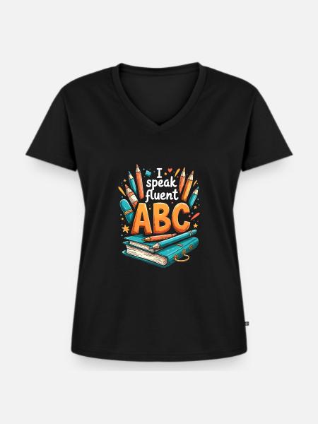 Grundschullehrer - Frauen Premium Bio T-Shirt mit V-Ausschnitt - Schwarz
