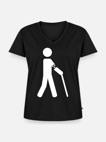 Blinder - Frauen Premium Bio T-Shirt mit V-Ausschnitt - Schwarz