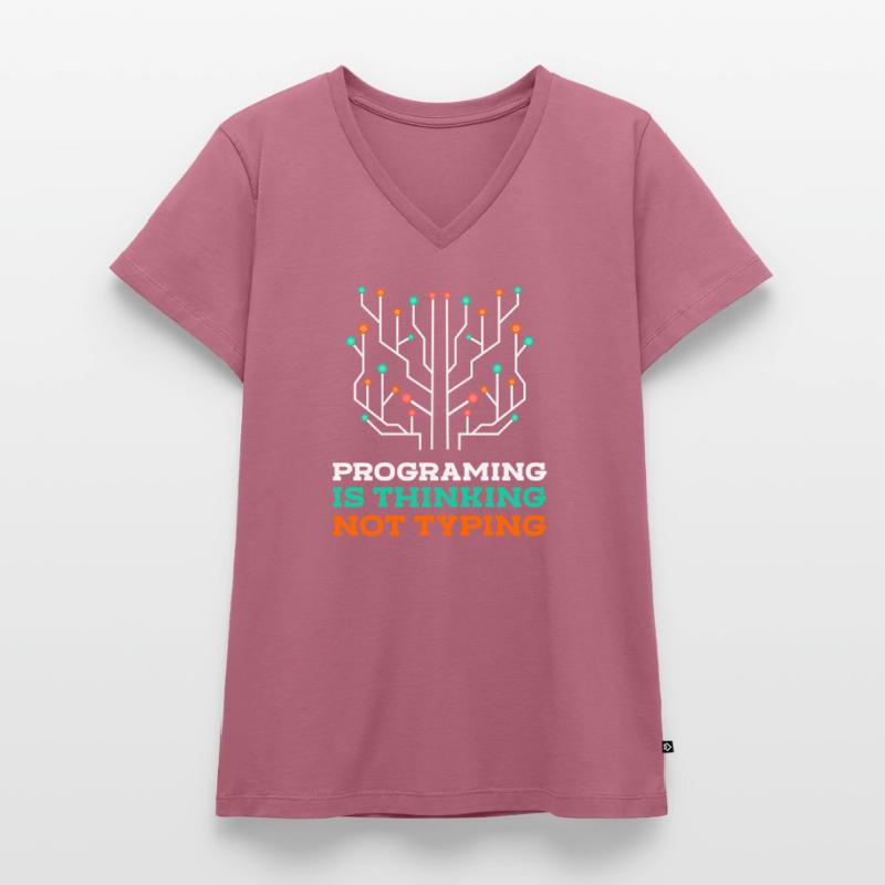 Programmer Coder Nerd Women's Premium Organic V-neck T-shirt