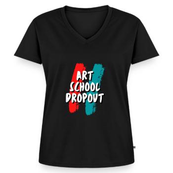 Frafald på kunstskolen - Premium økologisk T-shirt til kvinder - sort - Foran - AI Model Female 172 light (172cm)