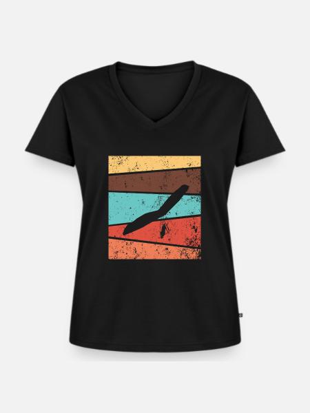 Paragliding Paraglider Geschenk - Frauen Premium Bio T-Shirt mit V-Ausschnitt - Schwarz