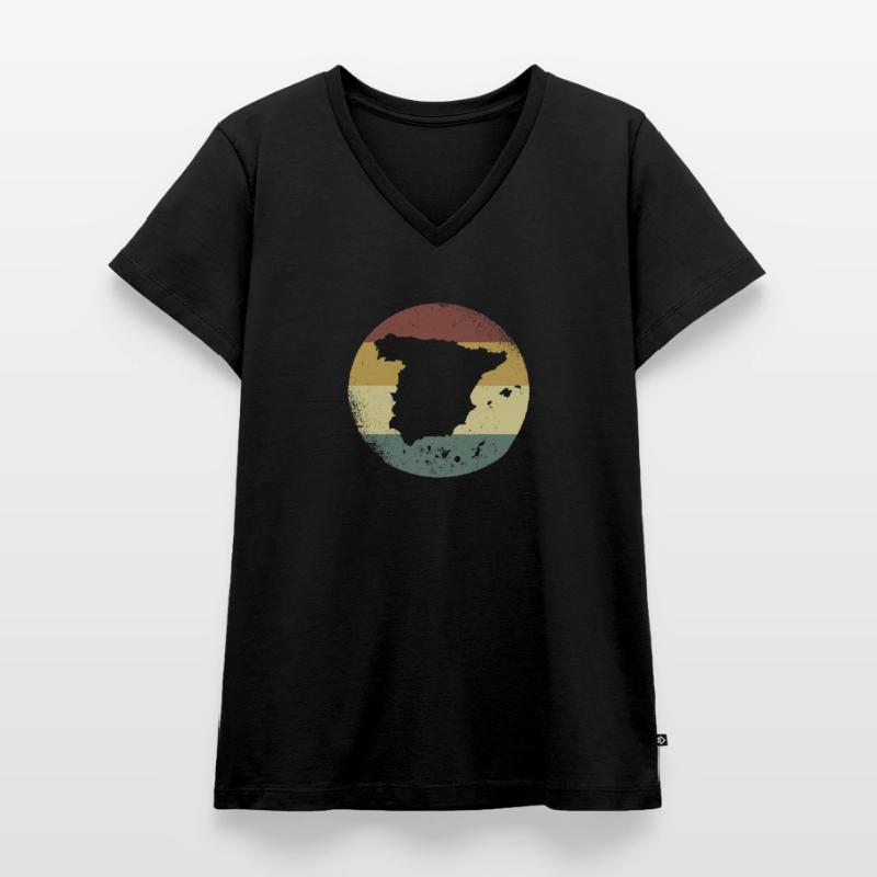 Spanien Spanisch Geschenkidee Spanier Frauen Premium Bio T-Shirt mit V-Ausschnitt