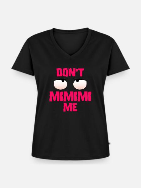 Lustige Sprüche mimimi - Frauen Premium Bio T-Shirt mit V-Ausschnitt - Schwarz