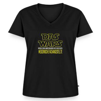 Das Wars Abschluss Medizinische Fachangestellte - Frauen Premium Bio T-Shirt mit V-Ausschnitt - Schwarz - Vorne - AI Model Female 172 light (172cm)