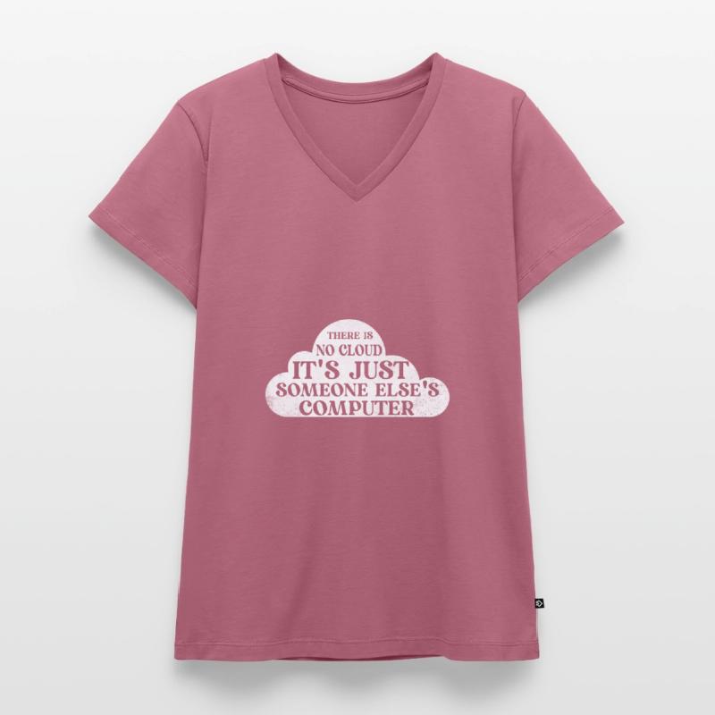 Cloud Computing Informatik Tech Frauen Premium Bio T-Shirt mit V-Ausschnitt