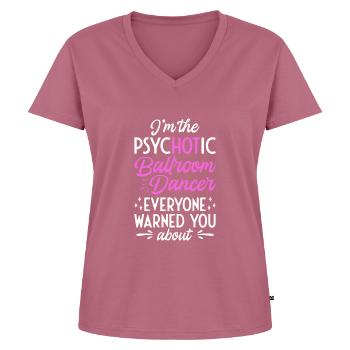 Tanzen Spruch Ballsaal Paartanz Tanz Tanzfläche - Frauen Premium Bio T-Shirt mit V-Ausschnitt - Mauve - Vorne - AI Model Female 172 dark (172cm)