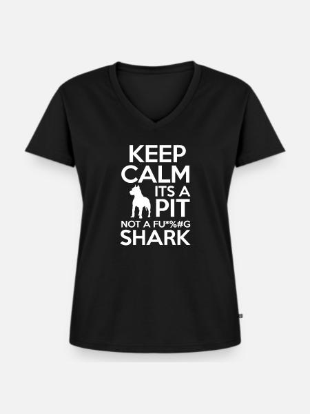 PIT BULL - Frauen Premium Bio T-Shirt mit V-Ausschnitt - Schwarz