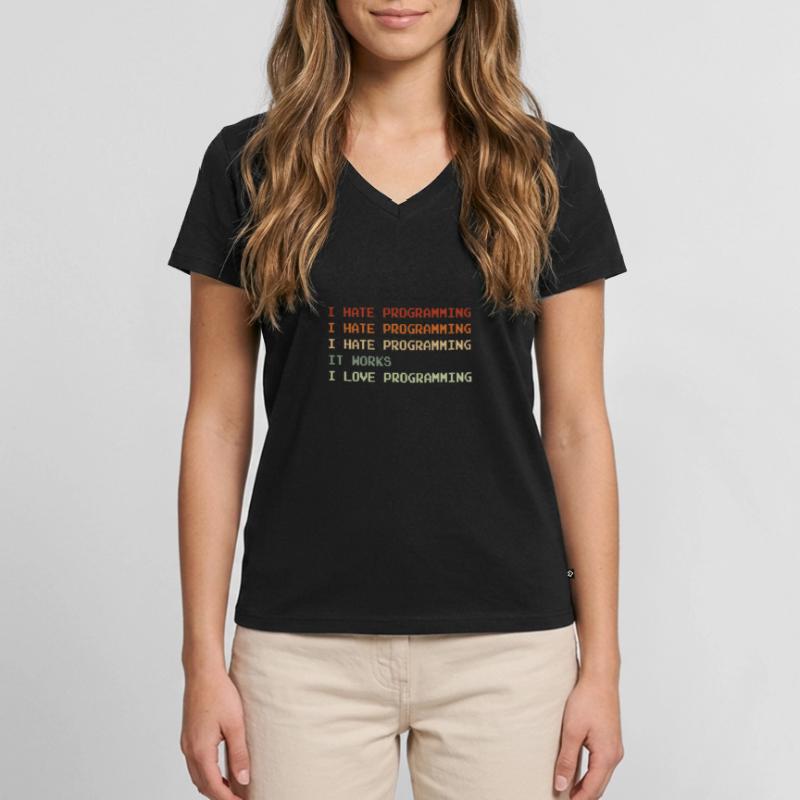 Things I Hate Programming Coder Coding Developer S Frauen Premium Bio T-Shirt mit V-Ausschnitt
