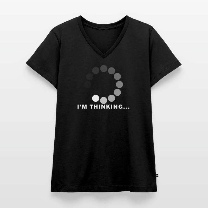 Im thinking... Frauen Premium Bio T-Shirt mit V-Ausschnitt