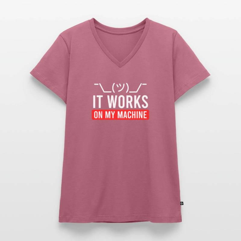 Coder Proverbe Logiciel Testeur Debugging Informatique T-shirt encolure en V Premium bio Femme