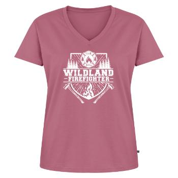Wildland Firefighter Forest Fire Brigade - Women's Premium Organic V-neck T-shirt - mauve - Front - AI Model Female 172 dark (172cm)