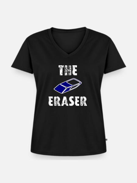 The Eraser - Frauen Premium Bio T-Shirt mit V-Ausschnitt - Schwarz