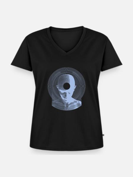 Zero 23 - Frauen Premium Bio T-Shirt mit V-Ausschnitt - Schwarz