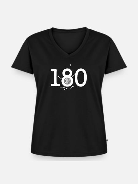 180 Dart Love - Frauen Premium Bio T-Shirt mit V-Ausschnitt - Schwarz