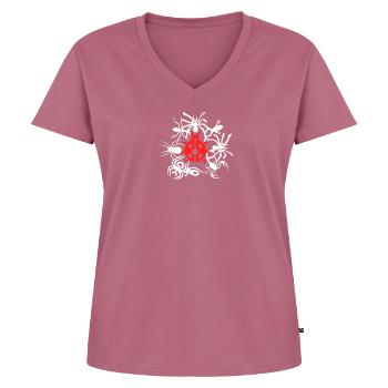 ladybug - Women's Premium Organic V-neck T-shirt - mauve - Front - AI Model Female 172 dark (172cm)