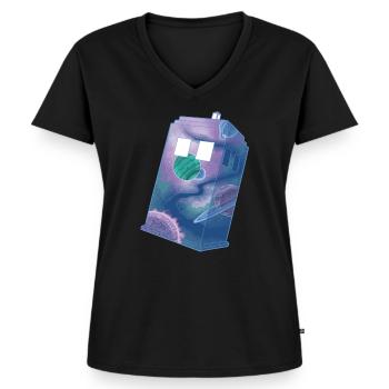 Toutes les merveilles - T-shirt encolure en V Premium bio Femme - noir - Devant - AI Model Female 172 light (172cm)