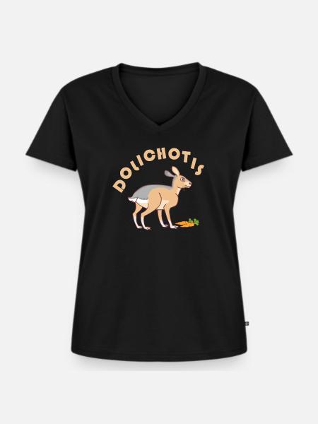 Mara Pampashase - Frauen Premium Bio T-Shirt mit V-Ausschnitt - Schwarz
