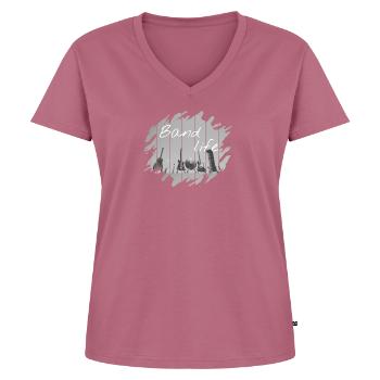 Bande - T-shirt encolure en V Premium bio Femme - mauve - Devant - AI Model Female 172 dark (172cm)