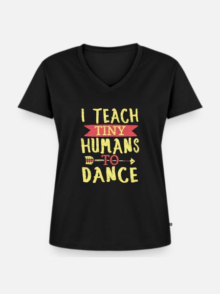 Tanzlehrer Tänzer Geschenk - Frauen Premium Bio T-Shirt mit V-Ausschnitt - Schwarz