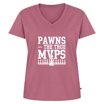 Mouvement de renaissance des échecs Chess Lover Strategic - T-shirt encolure en V Premium bio Femme - mauve - Devant - AI Model Female 172 dark (172cm)