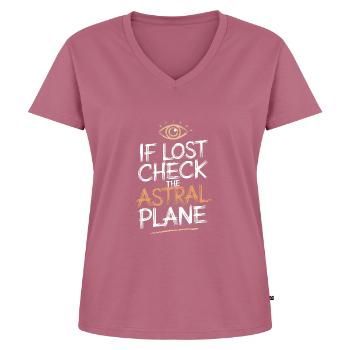 astral projection fans who are out-of-body - Women's Premium Organic V-neck T-shirt - mauve - Front - AI Model Female 172 dark (172cm)