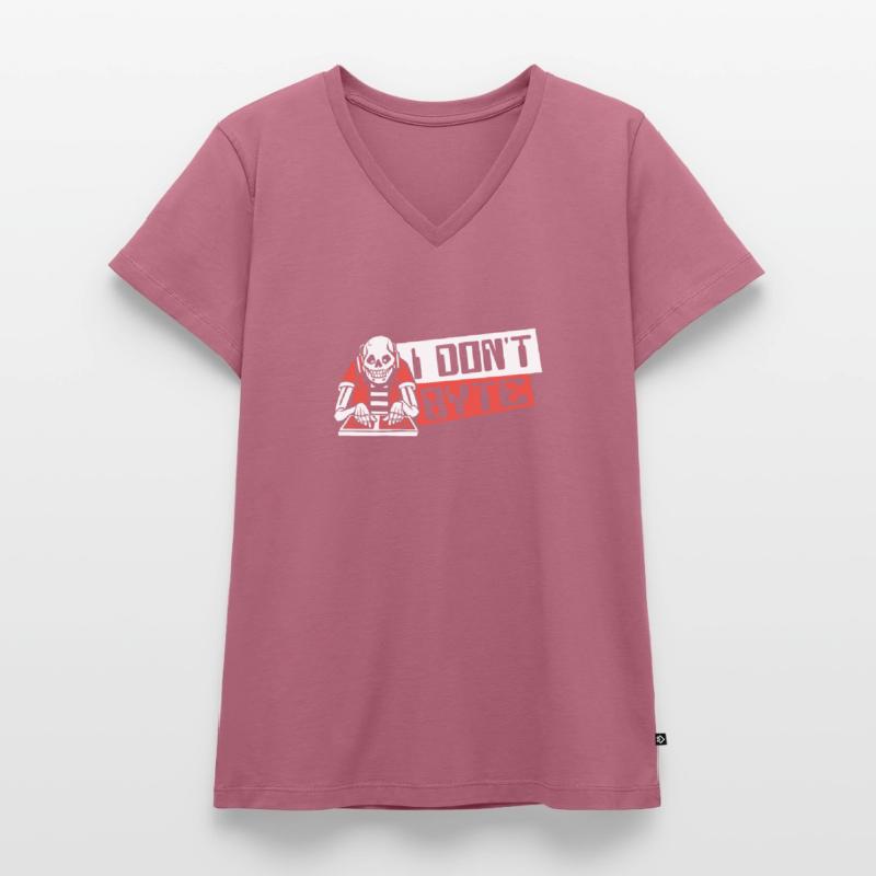 I Don't Byte Softwareingenieur Developer Coder Frauen Premium Bio T-Shirt mit V-Ausschnitt
