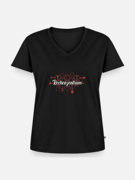 Rechenzentrum - Frauen Premium Bio T-Shirt mit V-Ausschnitt - Schwarz