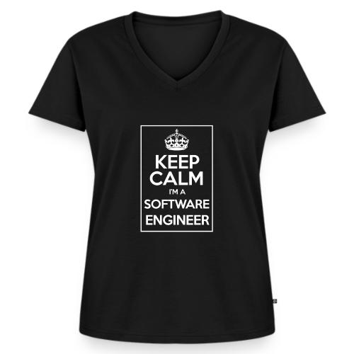 I'm a software Engineer - Frauen Premium Bio T-Shirt mit V-Ausschnitt