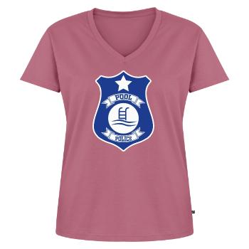 Lifeguard Pool Swimming Pool - Women's Premium Organic V-neck T-shirt - mauve - Front - AI Model Female 172 dark (172cm)