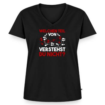 Tanzen Tänzer Tänzerin Salsa Tango Spruch Geschenk - Frauen Premium Bio T-Shirt mit V-Ausschnitt - Schwarz - Vorne - AI Model Female 172 light (172cm)