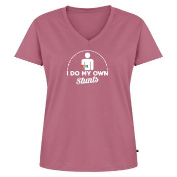 I Do My Own Stunts Arm Bruch Gips - Frauen Premium Bio T-Shirt mit V-Ausschnitt - Mauve - Vorne - AI Model Female 172 dark (172cm)