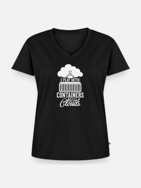 DevOps Geschenkidee - Frauen Premium Bio T-Shirt mit V-Ausschnitt - Schwarz
