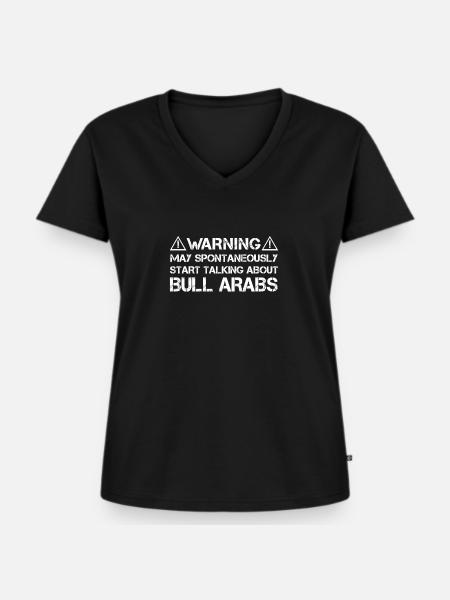 Bull Arab - Frauen Premium Bio T-Shirt mit V-Ausschnitt - Schwarz
