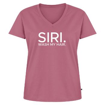 Siri Wash My Hair Hairstylist Shirt Geschenk - Frauen Premium Bio T-Shirt mit V-Ausschnitt - Mauve - Vorne - AI Model Female 172 dark (172cm)