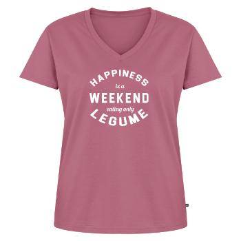 pea, legume lover present, peanut - Frauen Premium Bio T-Shirt mit V-Ausschnitt - Mauve - Vorne - AI Model Female 172 dark (172cm)